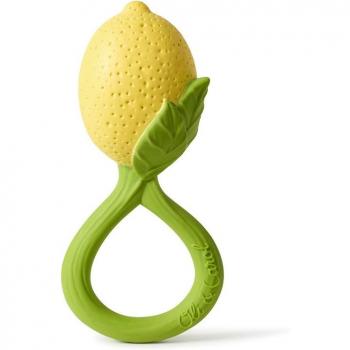 Oli&Carol Lemon Rattle Toy - Sonajero de caucho natural con semillas de limón