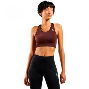 Odlo Sujetador Deportivo Inseamless Ceramicool de Impacto Medio Marrón M Mujer