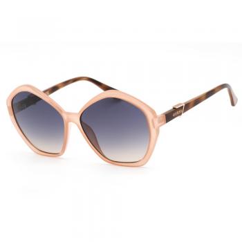 Guess Women's Stylish Pink Plastic Sunglasses with Blue Lenses, Model GU7813-72W, Size: One Size