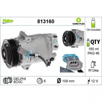 Compresor de aire acondicionado VALEO 813160