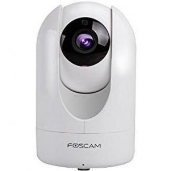Foscam R2 (BLANCO) - Cámara IP Wi-Fi, Full HD 1080p (2.0 Megapixel), Motorizada PTZ con Magic Zoom, Visión nocturna 8m, Motion Detection, E-mail Alert, Altavoz y micrófono, microSD slot, ONVIF, Configuración simplificada (EZlink P2P)