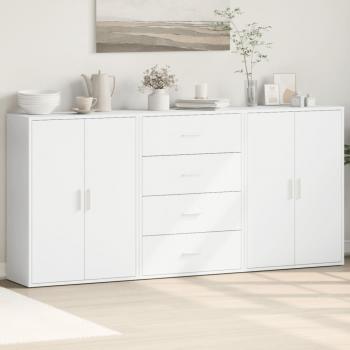Armario 3 piezas blanco 60x31x84 cm madera multicapa Vidaxl