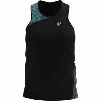 Camiseta técnica tirantes Compressport Performance Singlet mujer negra (M)