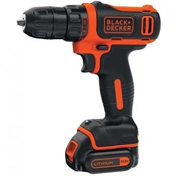 BLACK+DECKER BDCD12K-QW - Taladro atornillador 10.8V, 26 Nm, con batería litio 1.5Ah y maletín