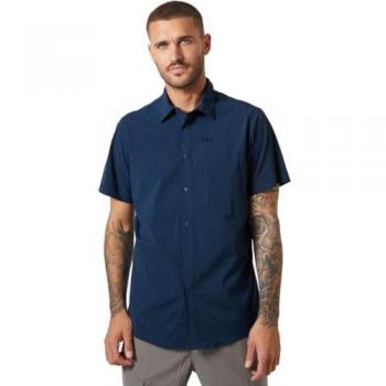 Helly Hansen Men's Tofino Solen Short Sleeve Shirt Ocean Blue 2XL
