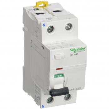 Schneider Electric A9R84263 Interruptor Diferencial iID, 2P, 63A, 300 mA, Clase AC