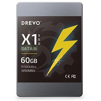 DREVO X1 Series 60 GB Disco duro sólido SSD de 2.5 pulgadas SATA III MLC, velocidad de lectura de hasta 500MB / S Velocidad de escritura de hasta 90 MB / S