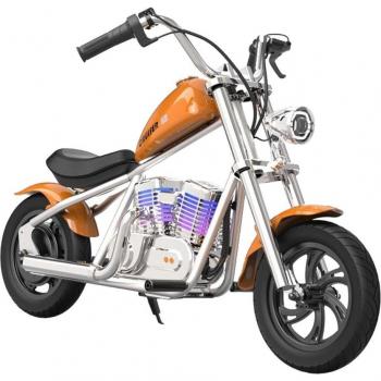 Motocicleta eléctrica HYPER GOGO Cruiser 12 Plus con APP para niños, Batería de 24V 5.2Ah, Motor de 160W, Velocidad de 16km/h, Neumáticos de