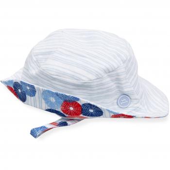 Tutto Piccolo 6972S19 Gorro para Bebé Verano Algodón, Estampado de Círculos, Color Azul