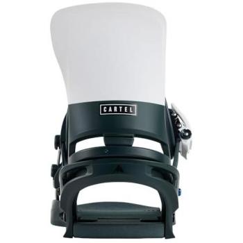 Fijaciones de Snowboard Burton Cartel Re:Flex para hombre, talla S, color verde esmeralda y blanco