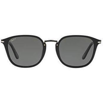 Persol PO3186S 95/58 Black Polarised Green Sunglasses, Male, Size: 51 MM