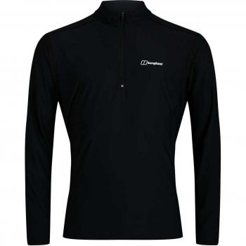 Camiseta de hombre Berghaus 24/7 Base Half Zip manga larga negra - XXL