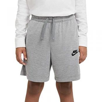 Shorts Deportivos Nike para Niño en Gris Carbono Jaspeado con Bolsillos Laterales, Talla 8