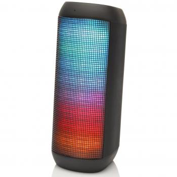 Ednet 33047  - Altavoz bluetooth con led y estéreo 7W, 2.400 mAh, Negro