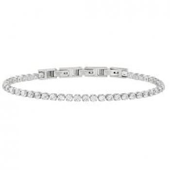 Pulsera de Tenis de Acero para Mujer con Circonitas Blancas Breil TJ3593