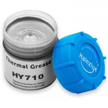 Halnziye HY710 Pasta Térmica Plateada 3.17W/m-k Silicona Masilla Grasa Disipadora Bote de 10g para CPU