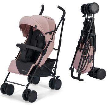 Kinderkraft Silla de Paseo SIESTA, Carrito Paraguas, Posición Tumbada, Plegable, hasta 22 kg - Rosa