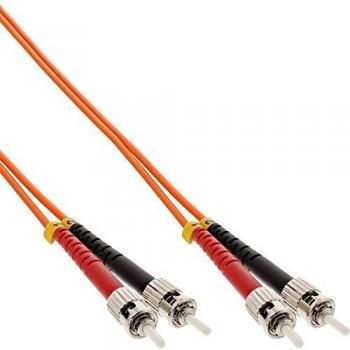 Cable de fibra óptica dúplex InLine®, ST/ST, 50/125µm, OM2, 2m