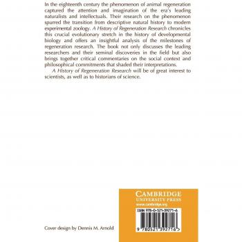 Historia de la Investigación en Regeneración: Hitos en la Evolución de una Ciencia - Tapa Dura, Cambridge