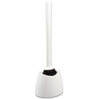WcWunder EVOLUTION Cepillo de limpieza de inodoros antibacteriano, sin cerdas, color blanco