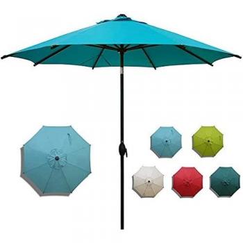 Sombrillas inclinables grandes para el mercado al aire libre, a prueba de sol e impermeable para patio 8.5 pies, mejor sombrilla para patio resistente al viento, para jardín al aire libre, terraza, pi