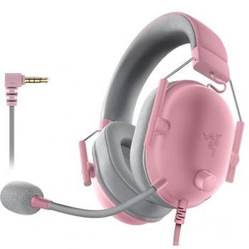 Auriculares Gaming Razer BlackShark V2 X - Alámbricos, 7.1 Surround, Micrófono Cardioide, Color Rosa Quartz para Xbox