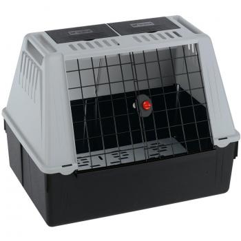 Ferplast ATLAS CAR 80 - Transportín para Perros para automóvil, Rejillas de ventilación, Compartimentos portaobjetos, Alfombrilla de Drenaje