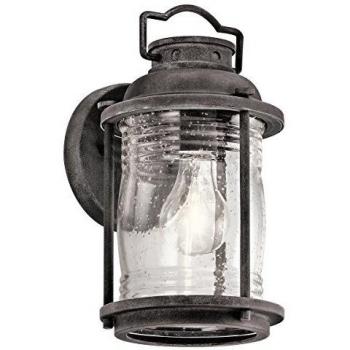 Aplique de exterior Ashland Bay zinc y vidrio modelo pequeño