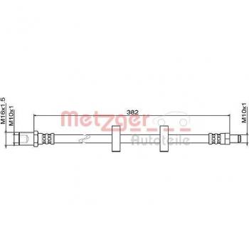 Latiguillo de freno Metzger delantero derecho Iveco Daily 4111487