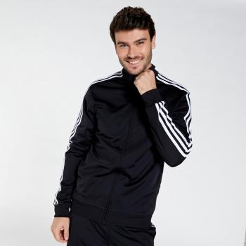Chándal Adidas Gk9651 para hombre en color negro, modelo Primegreen Essentials 3S negro blanco