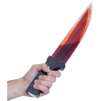 Cuchillo Psycho con Sangre 40 cm - Accesorio para disfraces, imitación sangre, plástico, talla única, unisex, ideal para Halloween, Carnaval y fiestas