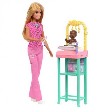 Barbie Baby Doctor Playset - Blonde Doll and Baby Doll - Ages 3+