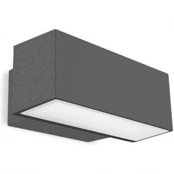 Aplique LED Up & Down Afrodita Urban Jardín Cristal Gris 12 cm 2172 lm 4000K IP65