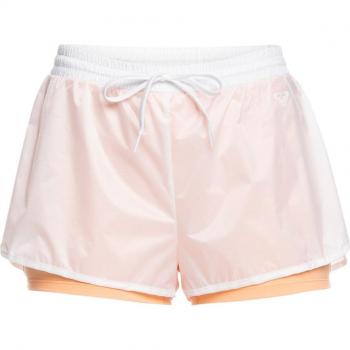 Short de mujer Roxy Heart Into It blanco y naranja, talla M