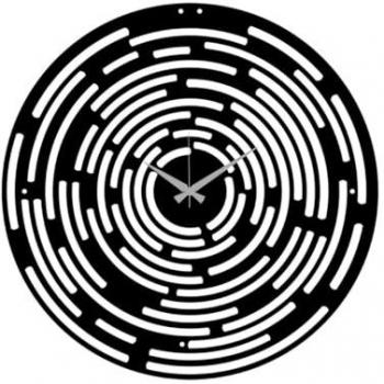 Reloj de Pared Geométrico 18 - Metal Negro - 50x0,15x50 cm
