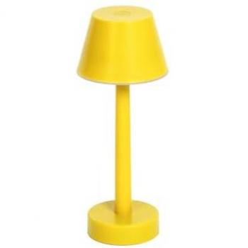 Lámpara LED recargable Gaja, amarilla, USB, IP44, RGBW, atenuable