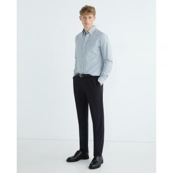 Camisa de hombre casual microdibujo manga larga Mirto