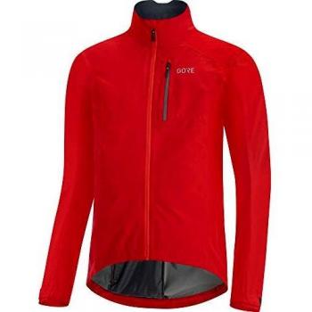 GORE WEAR Chaqueta de ciclismo para hombre, GORE-TEX PACLITE, M, Rojo