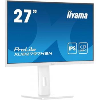 Monitor LED IIYAMA ProLite XUB2797HSN-W2 27 Full HD 1920x1080, 100Hz, 1ms, IPS, AdaptiveSync, HDMI+DP+USB-C