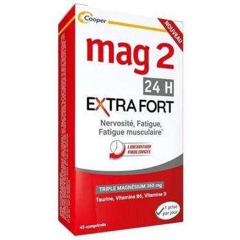 Magnesio 24h Extra Fuerte con Vitamina B6 y Taurina - 45 Comprimidos - Antinerviosidad y Antifatiga