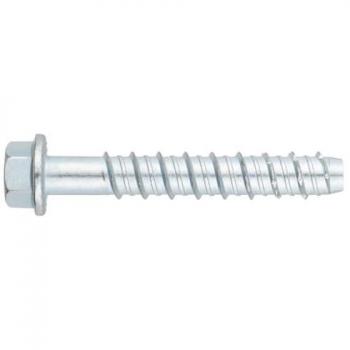 Tornillo Homologado para Hormigón Ø12 x 110 con Cabeza Hexagonal - Revestimiento Zincado - Caja de 100 Unidades