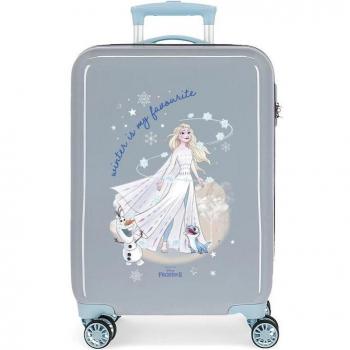 Disney Frozen 2 Winter is my Favourite Maleta de Cabina Infantil 55 cm ABS Rígida 4 Ruedas Azul 34L