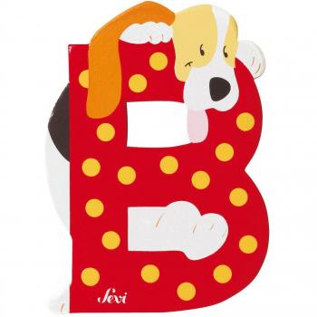 Letra Decorativa B de Basset-Hound - 10 cm, Sevi