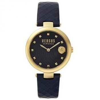 Versus Versace Women's Analogue Quartz Watch with Leather Strap VSP870318