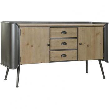 Mueble de TV DKD Home Decor 144 x 47 x 76 cm Natural Gris Metal