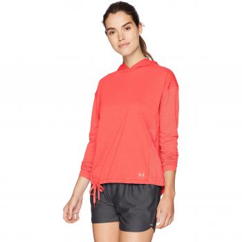 Under Armour Threadborne Hoody Camiseta de Manga Larga, Mujer, Naranja