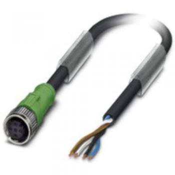 Cable de conexión M12 para sensor o actuador, 4 polos, longitud 5m, IP65