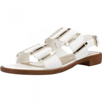 Sandalias de mujer Cafenoir modelo C1GG9035 en color blanco/dorado, con múltiples tiras en la pala, talla 36
