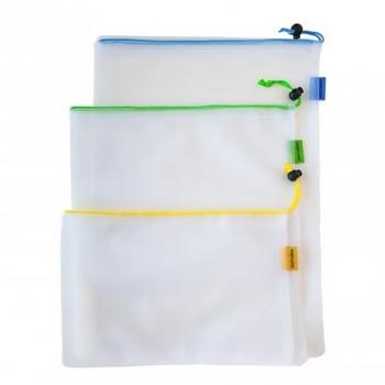 Bolsas de Nylon Reutilizables Ecológicas UNIVERSALBLUE - Pack de 15 Unidades en 3 Tamaños para Organización Versátil