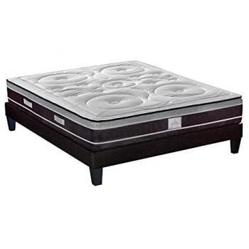 Conjunto de Cama 140x190 cm con Colchón de Resortes y Somier de Madera Firme